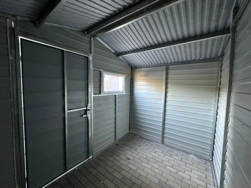 Domek ogrodowy 3x2 m Biały / Grafit RAL 9010/7016 | Filc i Rynny | Profil