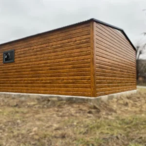 Garaż blaszany 5x5m Złoty Dąb / Grafit | Brama z Automatem | Strefa Warsztatowa | Profil