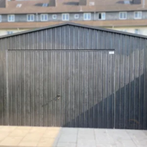 Garaż blaszany 4x6m Grafit Drewnopodobny | Podwyższony 2,70m | Rynny i Okno | Profil