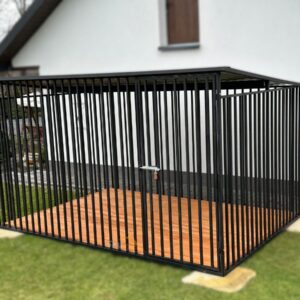 Kojec dla psa czarne profile pionowe KC9 1 Kojec dla psa 3x2