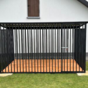 Kojec dla psa czarne profile pionowe KC9 2 Kojec dla psa 3x2