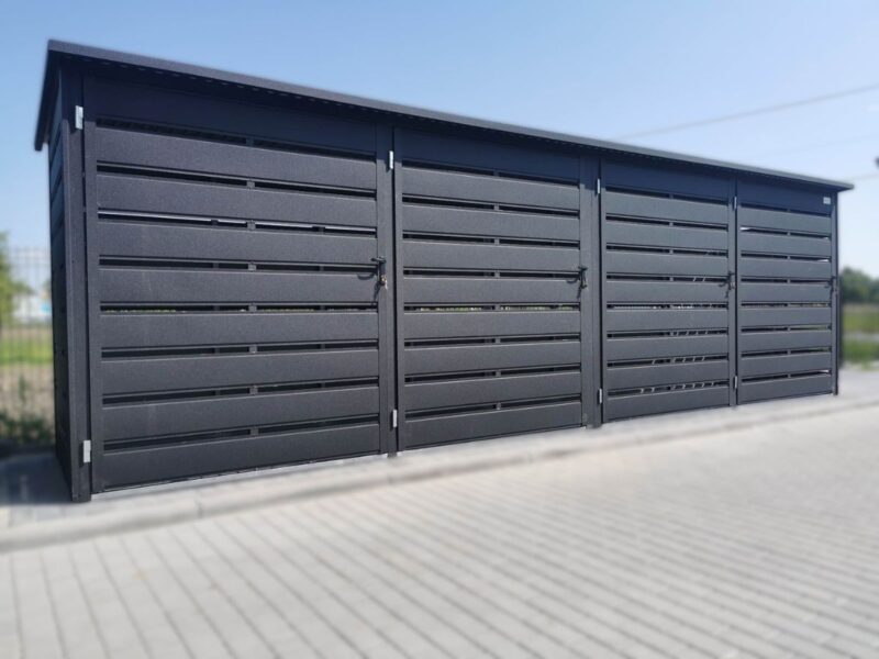 Wiata mietnikowa premium modułowa WS39 1 Wiata śmietnikowa modułowa