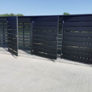 Wiata mietnikowa premium modułowa WS39 3 Wiata śmietnikowa modułowa