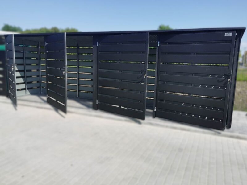 Wiata mietnikowa premium modułowa WS39 3 Wiata śmietnikowa modułowa