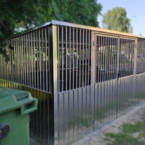 Wiata śmietnikowa przemysłowa standardowa ocynkowana WS8 1 Wiata śmietnikowa Przemysłowa 4,00 x 2,50 m Ocynk (Profile/Trapez T7)