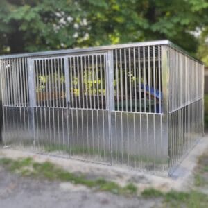 Wiata śmietnikowa przemysłowa standardowa ocynkowana WS8 2 Wiata śmietnikowa Przemysłowa 4,00 x 2,50 m Ocynk (Profile/Trapez T7)