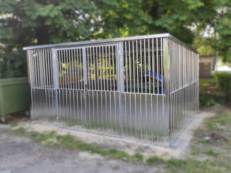Wiata śmietnikowa przemysłowa standardowa ocynkowana WS8 2 Wiata śmietnikowa Przemysłowa 4,00 x 2,50 m Ocynk (Profile/Trapez T7)