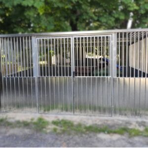 Wiata śmietnikowa przemysłowa standardowa ocynkowana WS8 3 Wiata śmietnikowa Przemysłowa 4,00 x 2,50 m Ocynk (Profile/Trapez T7)