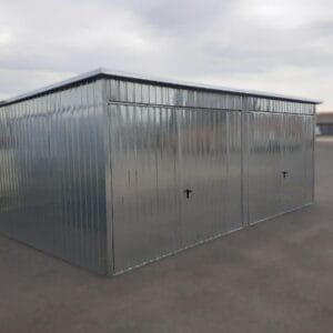Garaż blaszany 6x5m Ocynk | 2 Stanowiska | Okucia | Podwyższony 2,30m | Kątownik