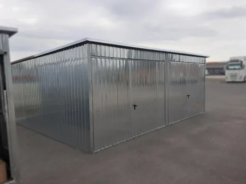 Garaż blaszany 6x5m Ocynk | 2 Stanowiska | Okucia | Podwyższony 2,30m | Kątownik