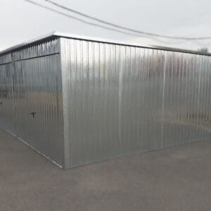 Garaż blaszany 6x5m Ocynk | 2 Stanowiska | Okucia | Podwyższony 2,30m | Kątownik