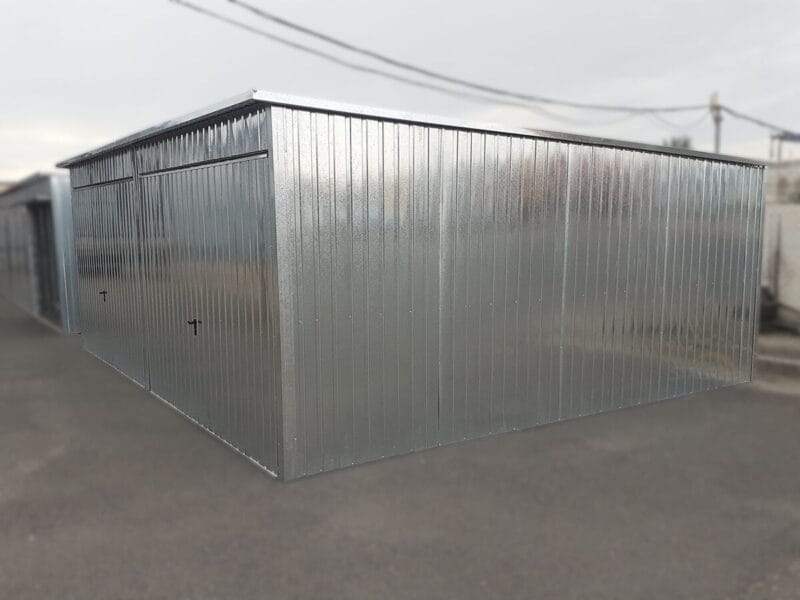 Garaż blaszany 6x5m Ocynk | 2 Stanowiska | Okucia | Podwyższony 2,30m | Kątownik