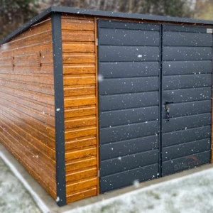 Domek narzędziowy 3x5 m Złoty Dąb / Grafit | 6x Wentylacja i Rynny | Profil
