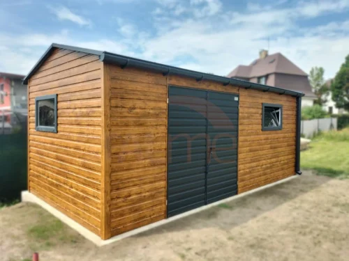 Domek narzędziowy 6x2,5 m Złoty Dąb / Grafit | Podwyższony 2,60m | Profil