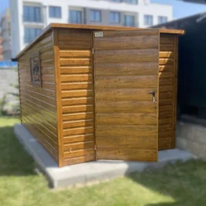 Domek narzędziowy 2x4 m Złoty Dąb | Wąski Front 2m | Filc, Rynny i Okno | Profil