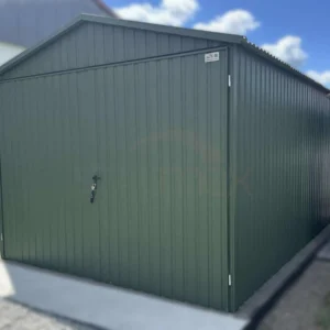 Garaż blaszany 3x5m Zieleń Mat BTX 6020 | Dach Dwuspadowy | Brama Dwuskrzydłowa | Profil