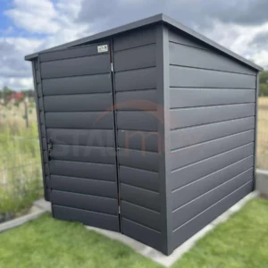 Nowoczesny Domek ogrodowy 2,3x2,3 m Grafit Mat | Trapez Szeroki | Profil
