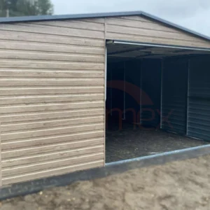 Garaż blaszany 4,5x5,5m Winchester / Grafit Mat | Brama Uchylna | Profil