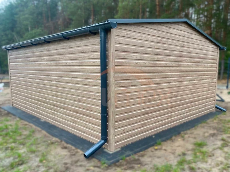 Garaż blaszany 4,5x5,5m Winchester / Grafit Mat | Brama Uchylna | Profil