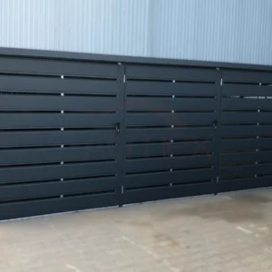 Wiata śmietnikowa modułowa 3-stanowiskowa 3x BOX 1 (3x 1100l) Grafit Lamele