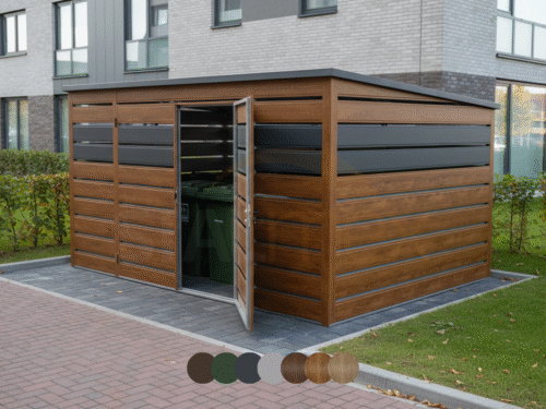 Wiata Śmietnikowa Premium WWS5 Wiata śmietnikowa premium 4×3