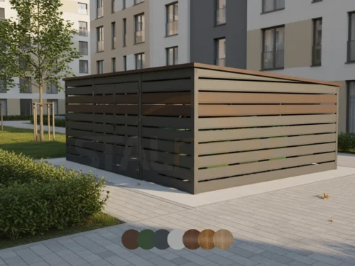 Wiata Śmietnikowa Premium WWS7 Wiata śmietnikowa premium 5×4