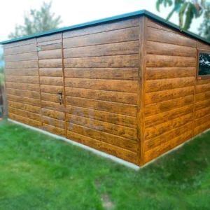 Domek ogrodowy 5x4 m Złoty Dąb | Panel Szeroki | Okno | Konstrukcja wzmocniona