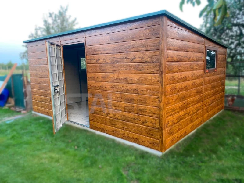 Domek ogrodowy 5x4 m Złoty Dąb | Panel Szeroki | Okno | Konstrukcja wzmocniona