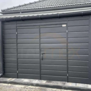 D214_2 webp Nowoczesny Domek ogrodowy 3,5×2 m Grafit Mat | Trapez Szeroki | Profil