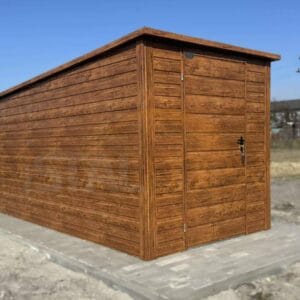 Nowoczesny Domek ogrodowy 2×3,5 m Złoty Dąb | Okno | Rynny | Profil
