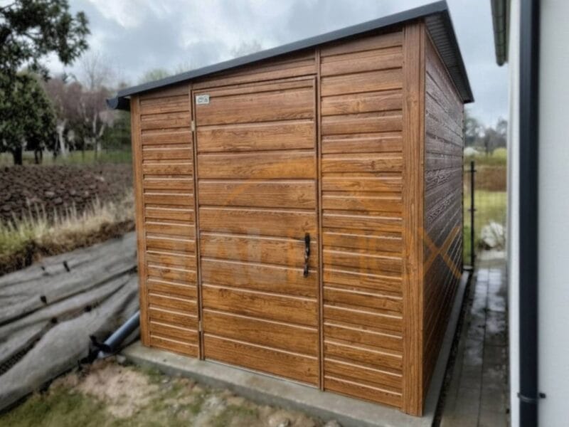 D219_1 Domek narzędziowy 2×4 m Złoty Dąb | Wąski Front 2m | Rynny | Profil