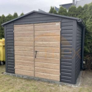 D217_2 Nowoczesny Domek ogrodowy 3×2 m Grafit BTX 7016 | Rynny i Okno | Profil
