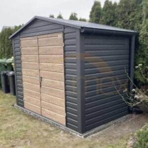 D217_3 Nowoczesny Domek ogrodowy 3×2 m Grafit BTX 7016 | Rynny i Okno | Profil