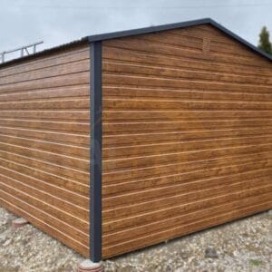 D220_3 Domek narzędziowy 3x4 m Złoty Dąb / Grafit Mat | Drzwi 2,00m | Profil
