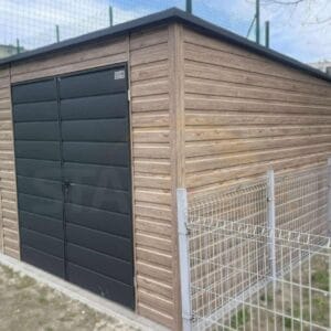 D216_2 Domek ogrodowy 3×3,5 m drewnopodobny Winchester / Grafit | Drzwi 2,00m | Profil