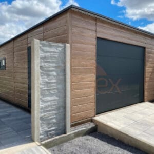 Garaż blaszany 5x6m Winchester / Grafit | Brama Segmentowa z Automatem | Rynny i Okna | Profil