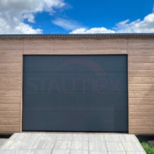 Garaż blaszany 5x6m Winchester / Grafit | Brama Segmentowa z Automatem | Rynny i Okna | Profil